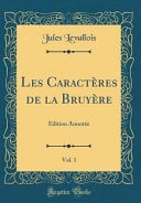 Les Caracteres de la Bruyere, Vol. 1 - Cover