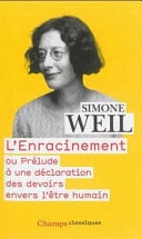 L'enracinement, ou, Prélude à une déclaration des devoirs envers l'être humain - Cover