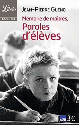 Mémoire de maîtres, paroles d'élèves - Cover
