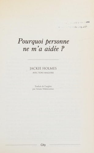 Pourquoi personne ne m'a aidée ? - Cover