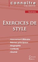 Fiche de lecture Exercices de style de Raymond Queneau (Analyse littéraire de référence et résumé complet) - Cover
