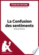 La Confusion des sentiments de Stefan Zweig (Fiche de lecture) - Cover