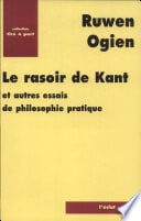 Le rasoir de Kant et autres essais de philosophie pratique - Cover