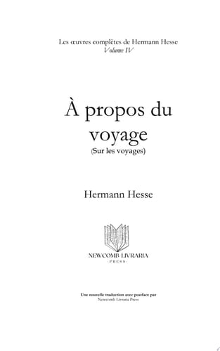 À propos du voyage - Cover