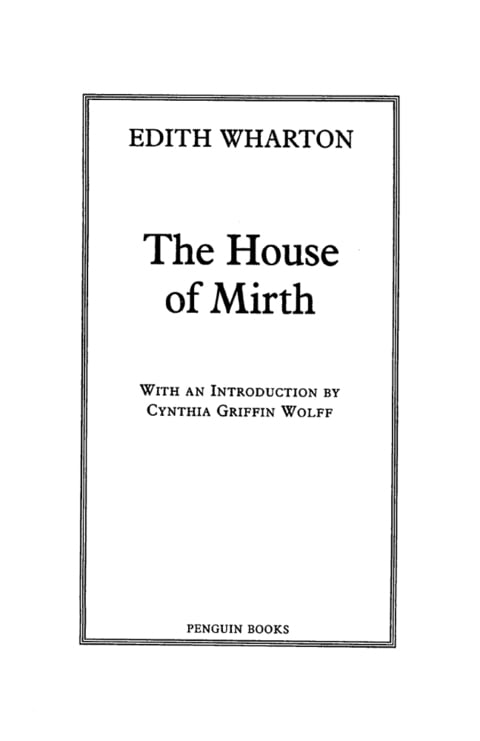 The House of Mirth - Cover