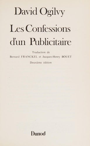 Les confessions d'un publicitaire - Cover