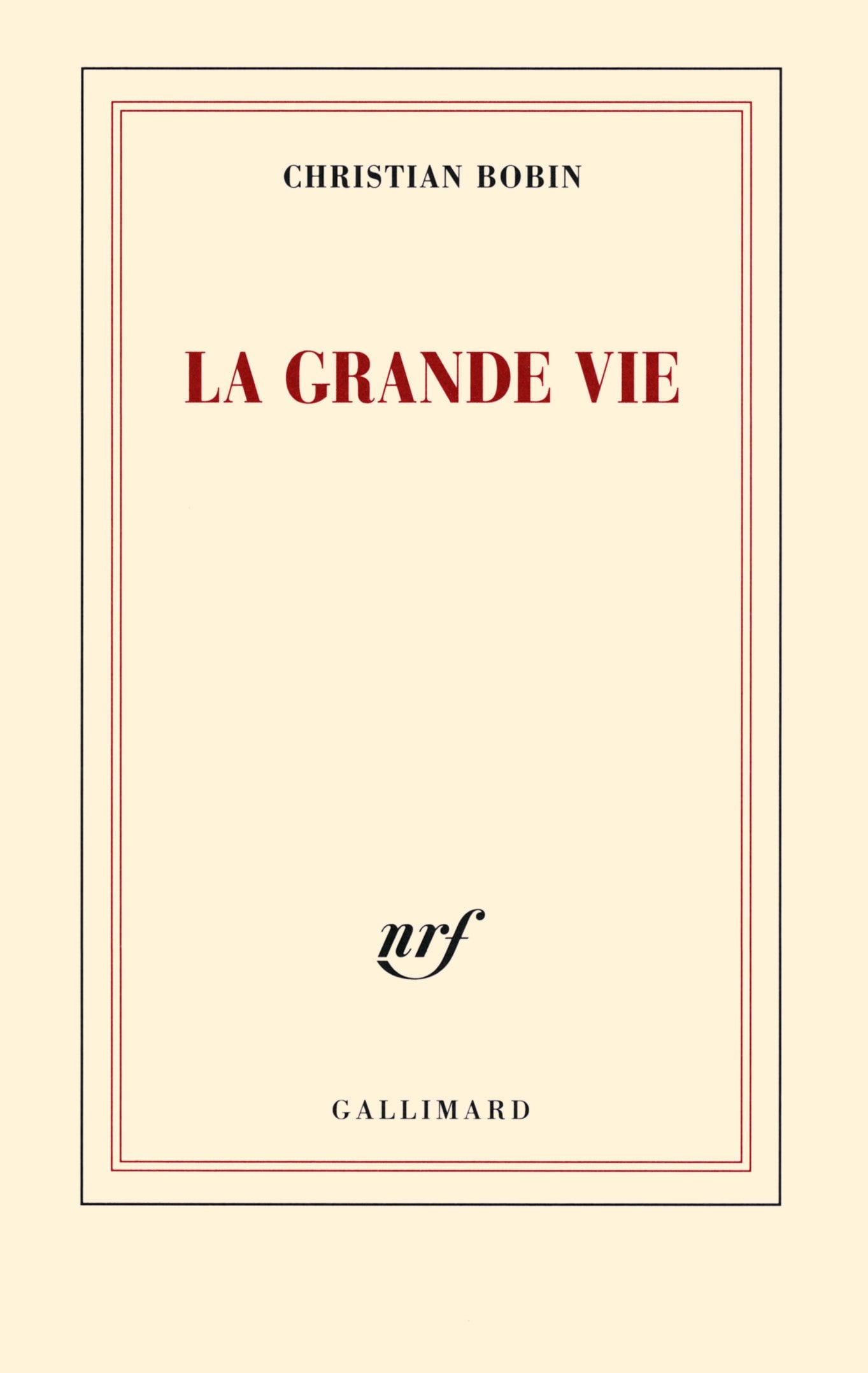 La grande vie - Cover