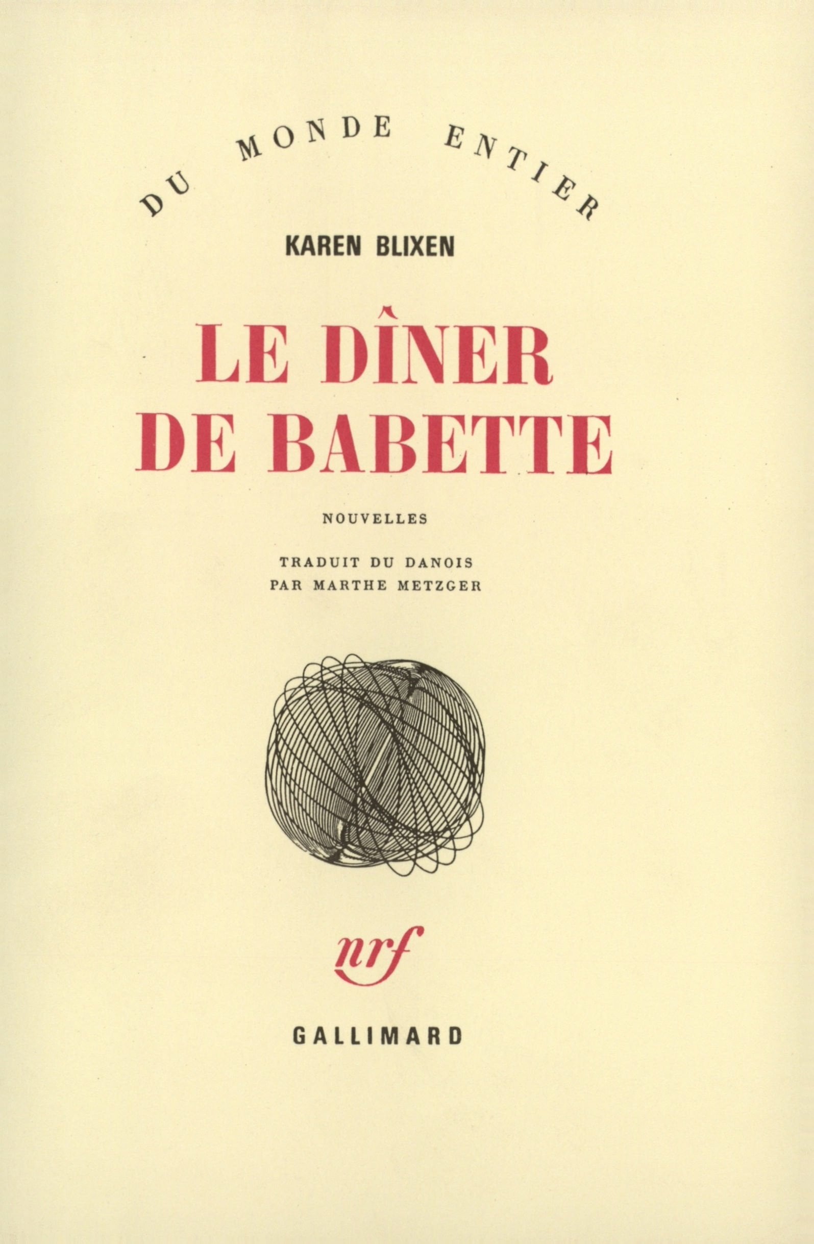 Le dîner de Babette : nouvelles - Cover