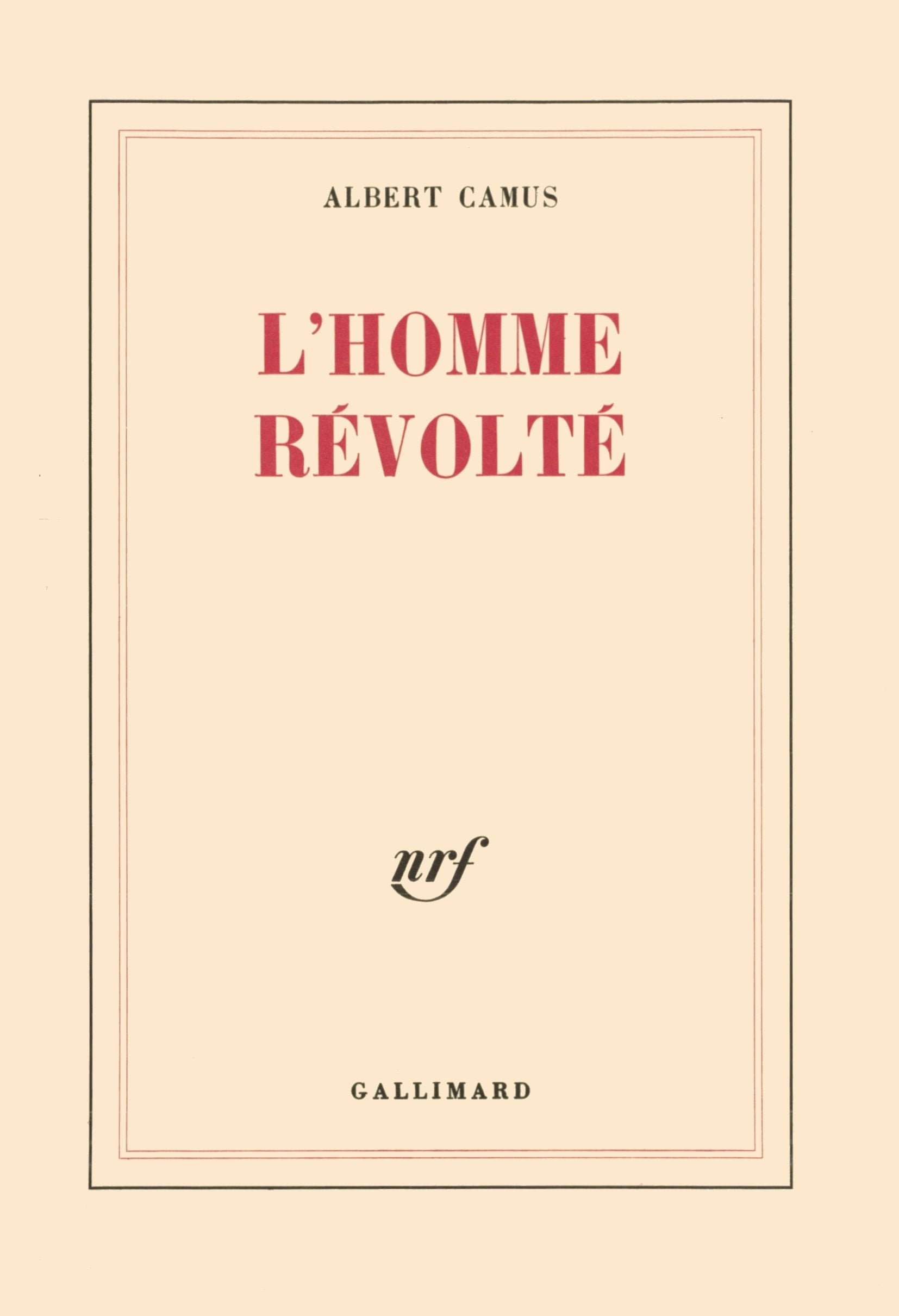 L'homme révolté - Cover