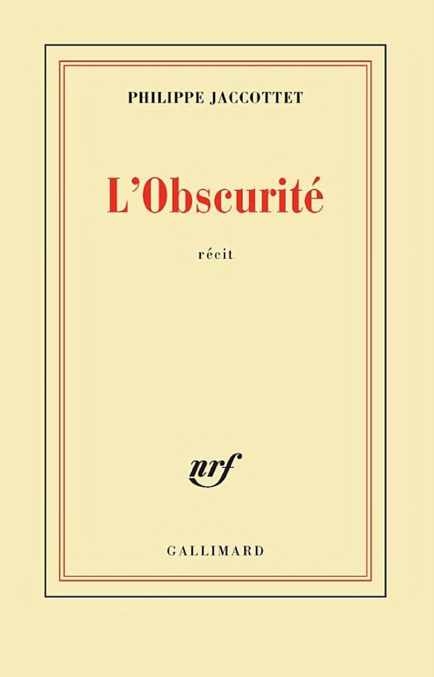 L'Obscurité - Cover