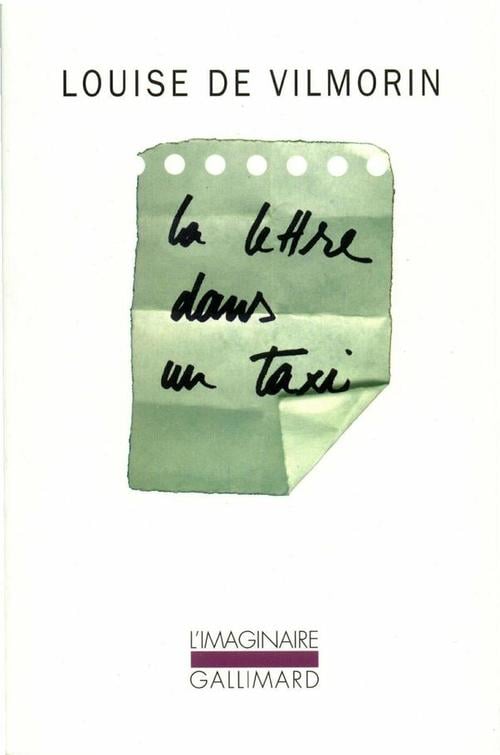 La Lettre dans un taxi - Cover