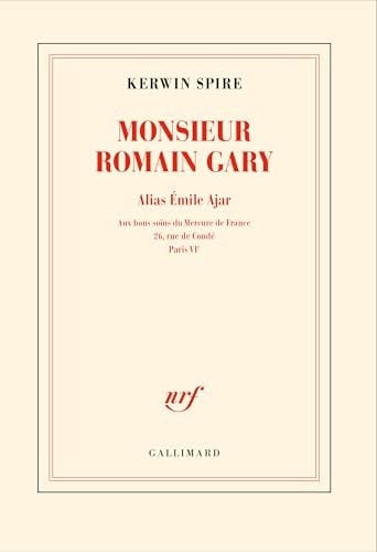 Monsieur Romain Gary - Cover