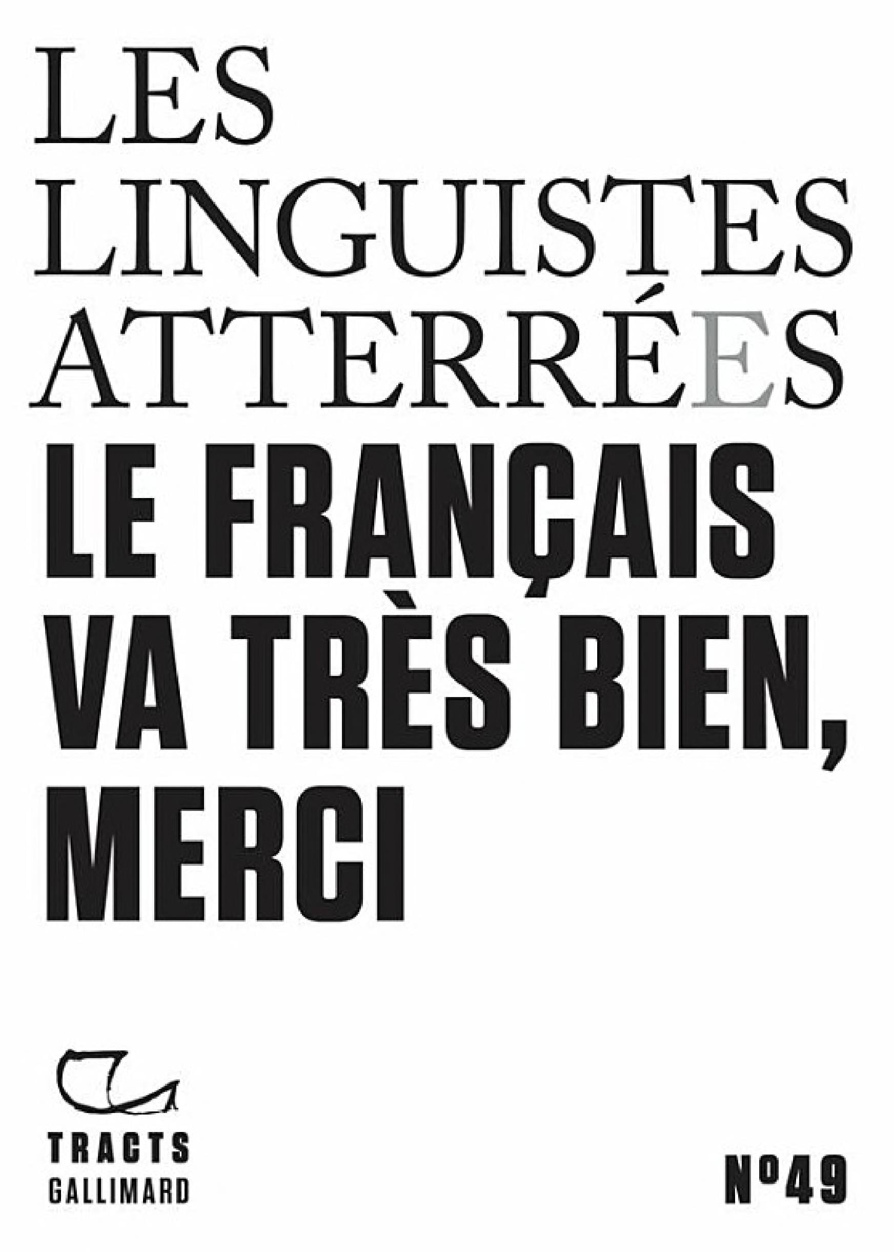 Tracts (N°49) - Le français va très bien, merci - Cover
