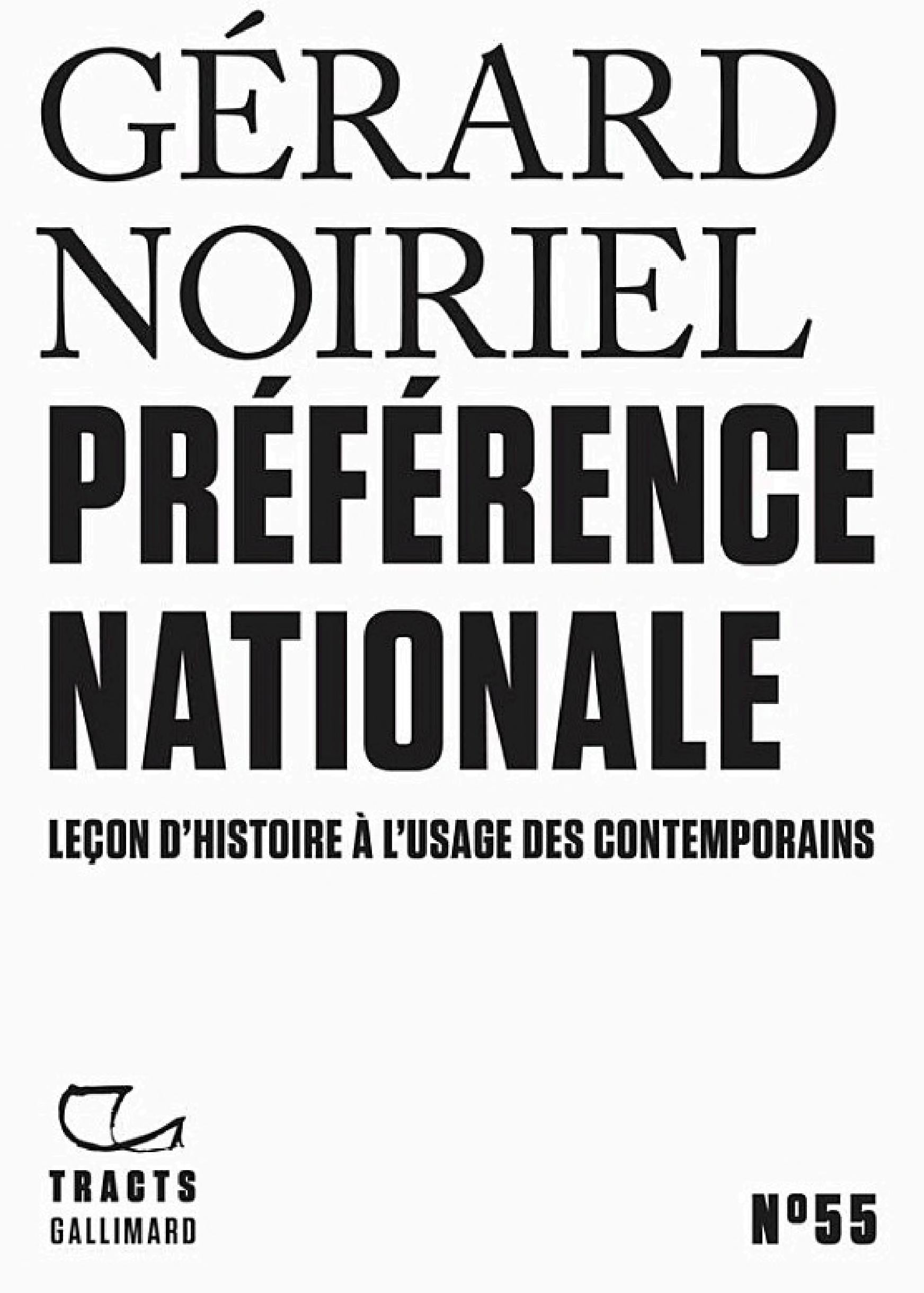 Tracts (N°55) - Préférence nationale. Leçon d'histoire à l'usage des contemporains - Cover