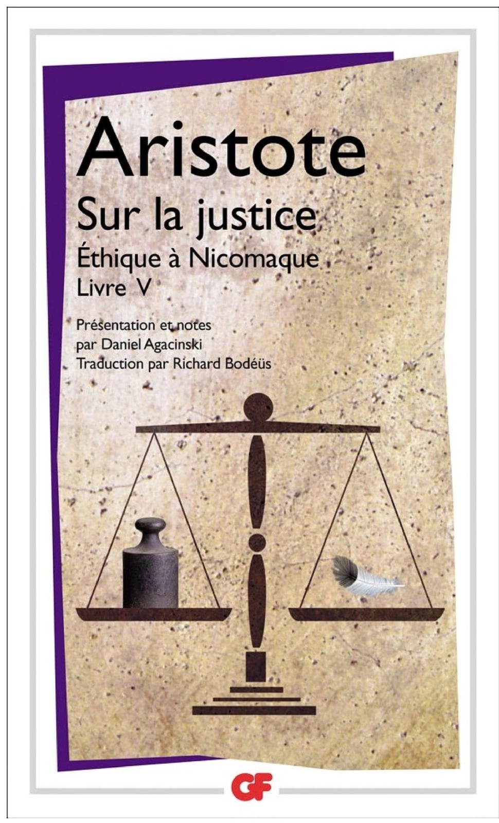 Sur la justice - Ethique à Nicomaque Livre V - Cover