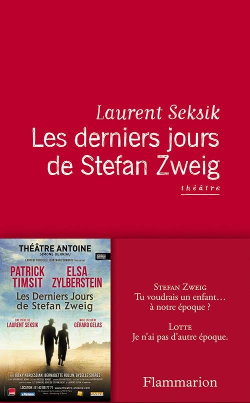 Les derniers jours de Stefan Zweig (adaptation théâtrale) - Cover