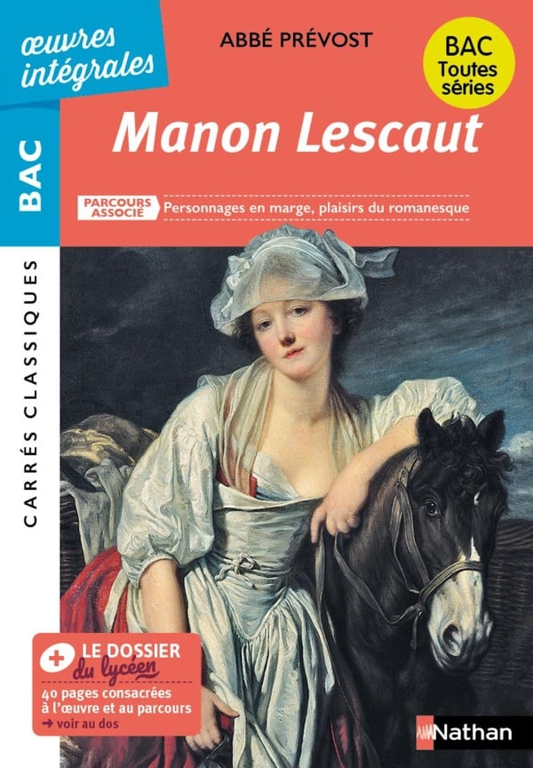 Manon Lescaut de l'Abbé Prévost - BAC Français 1re 2023 - Parcours : Personnages en marge, plaisirs du romanesque – voies générale et technologique - édition ... - Carrés Classiques (French Edition) - Cover