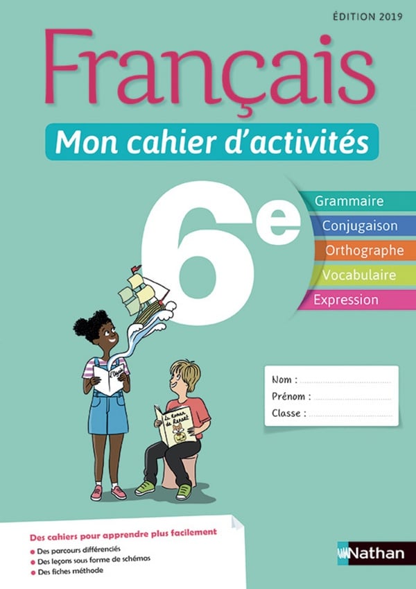 Français ; 6e ; mon cahier d'activités ; édition 2019 - Cover