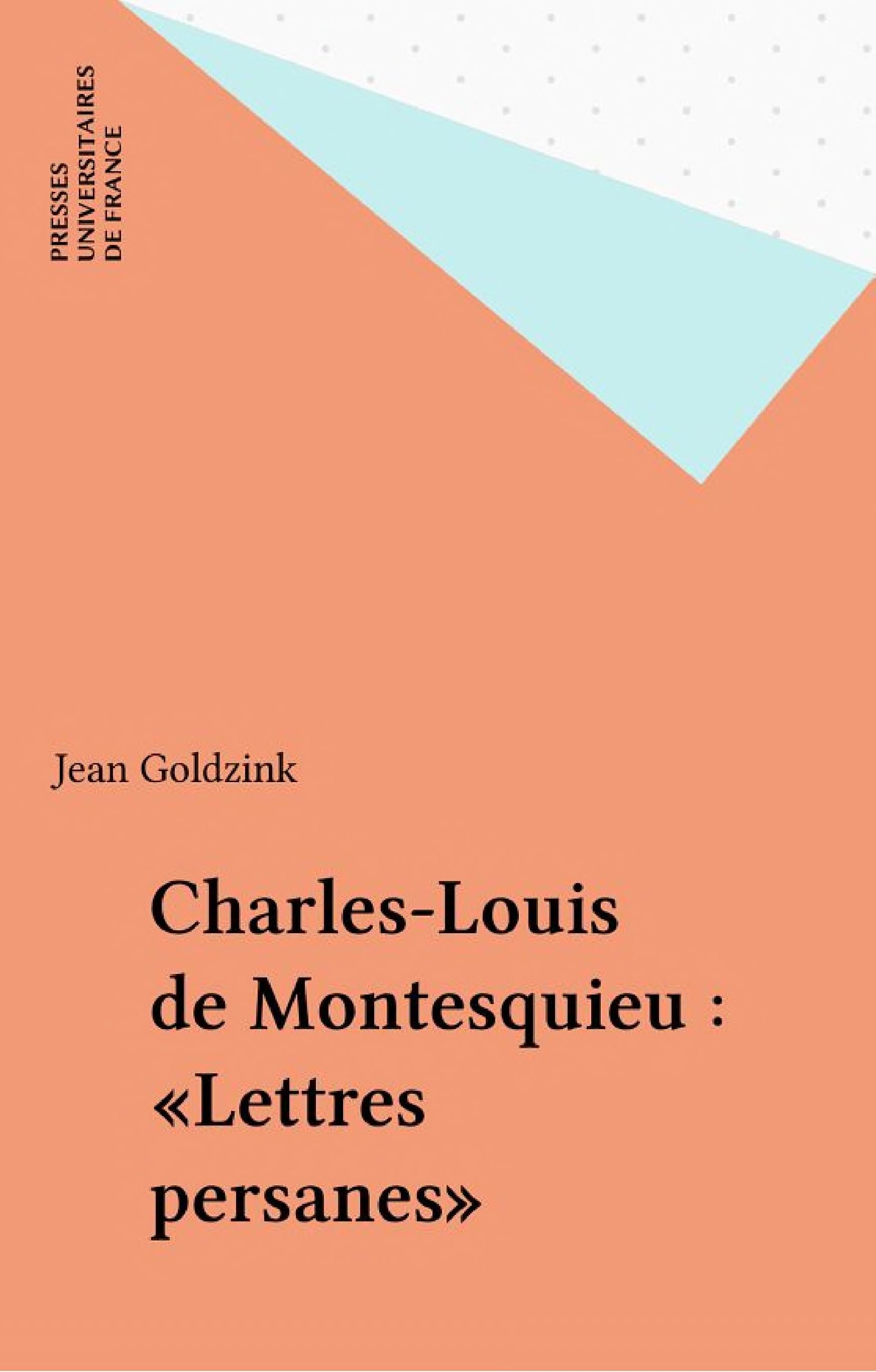 Charles-Louis de Montesquieu : «Lettres persanes» - Cover