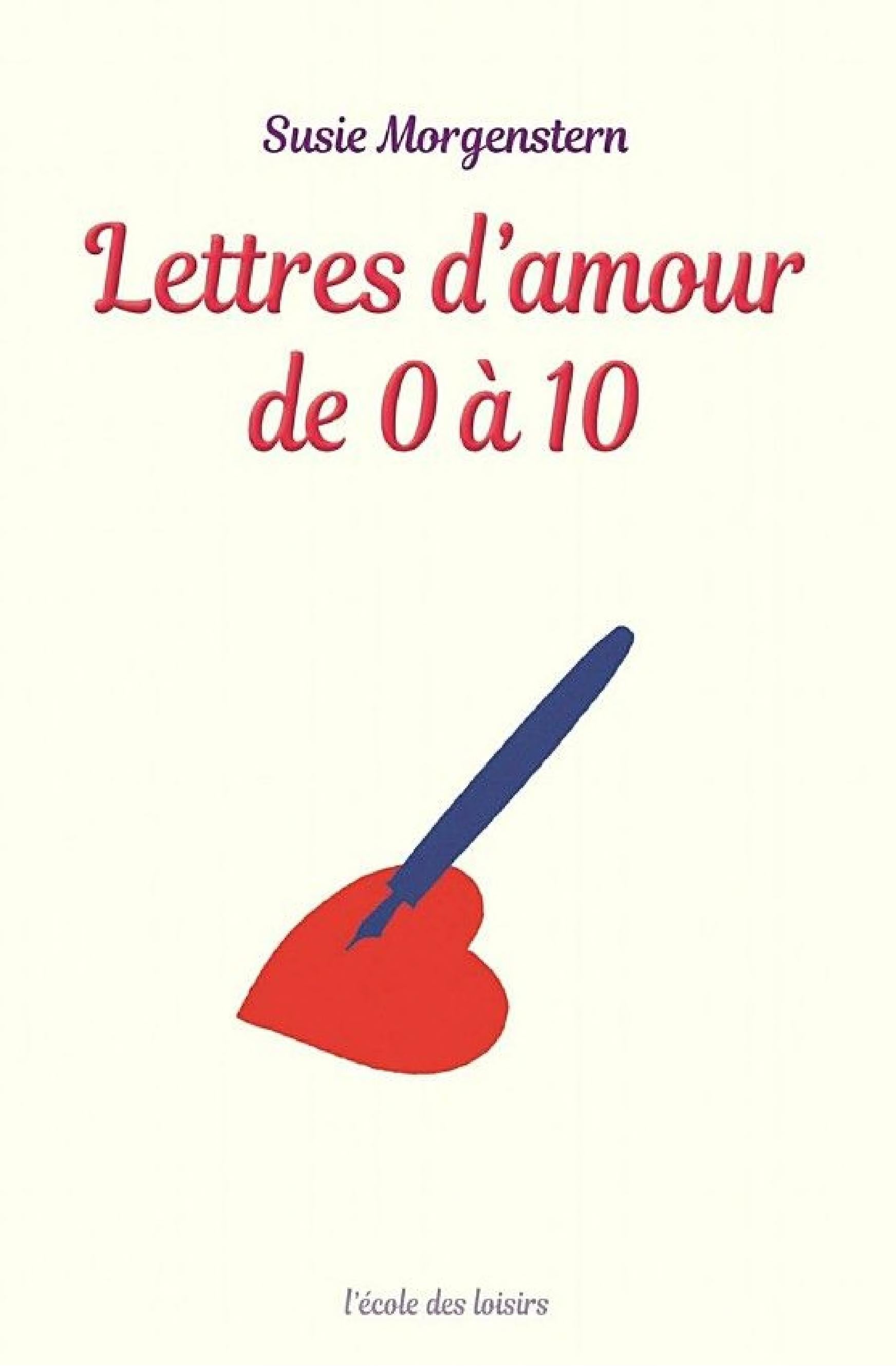 Lettres d'amour de 0 à 10 - Cover