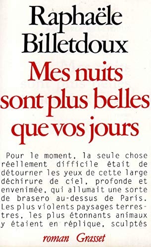 Mes nuits sont plus belles que vos jours - Cover