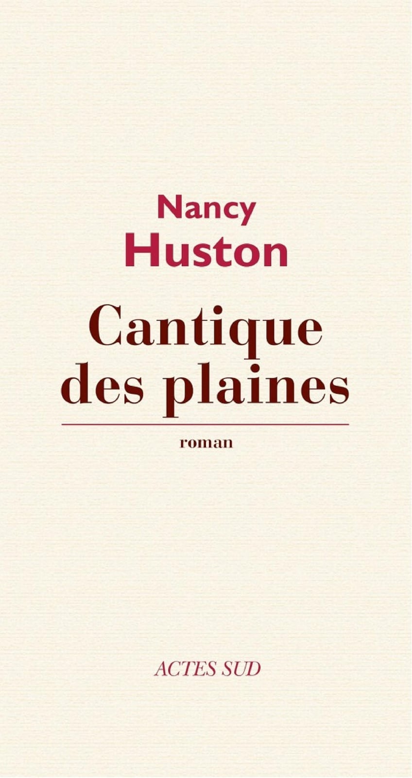 Cantique des plaines - Cover