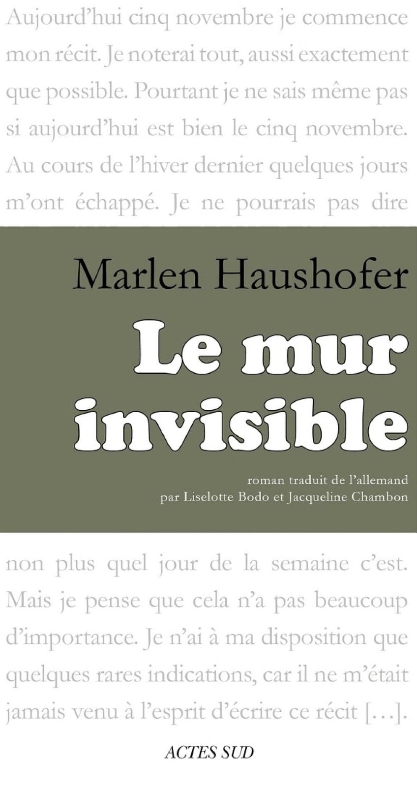 Le mur invisible - Cover