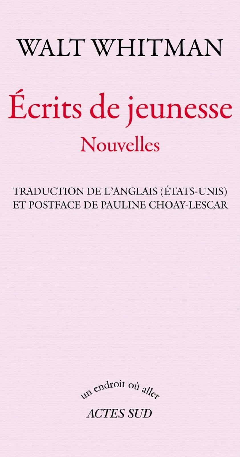 Ecrits de jeunesse - Cover