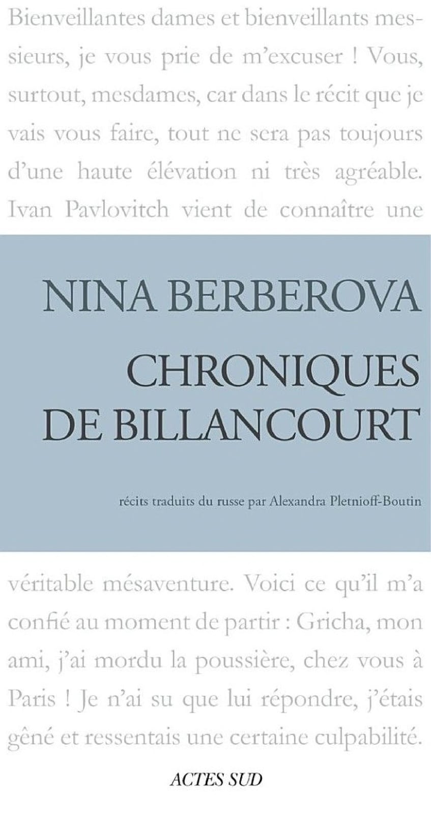 Chroniques de Billancourt - Cover