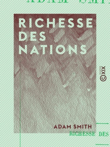Richesse des nations - Cover