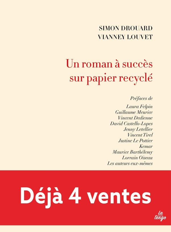 Un roman à succès sur papier recyclé - Cover