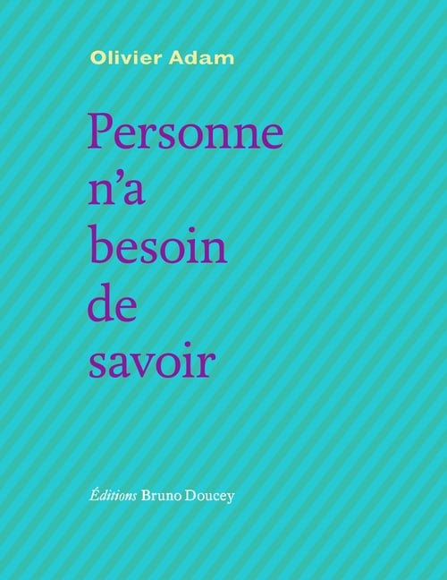 Personne n’a besoin de savoir - Cover