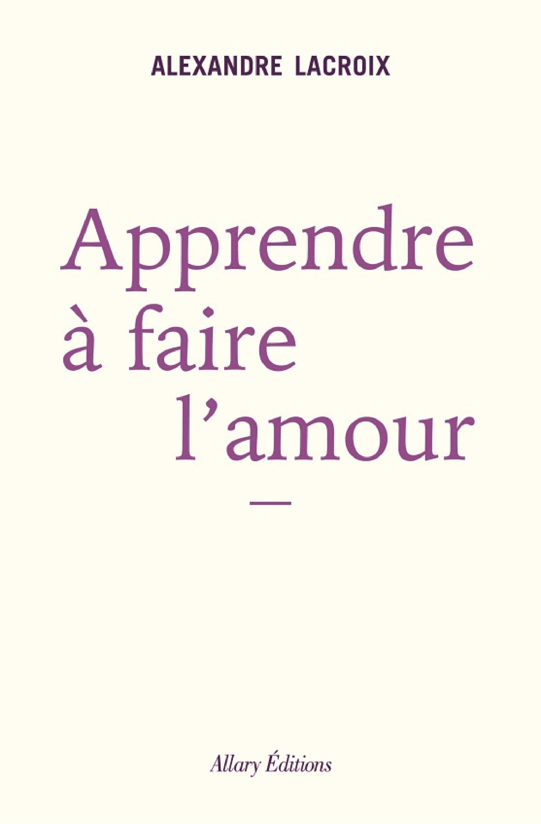 Apprendre à faire l'amour - Cover