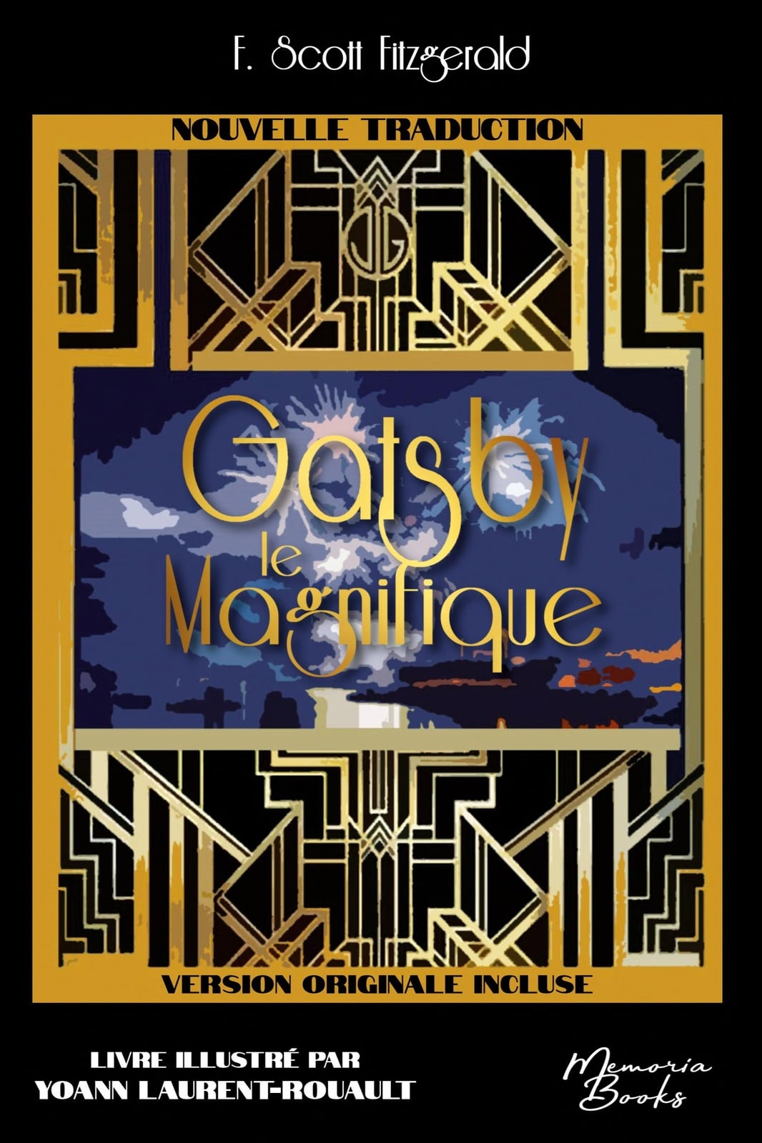 Gatsby le Magnifique, traduction 2023 illustrée, impression premium, incluant la VO “The Great Gatsby” - Cover