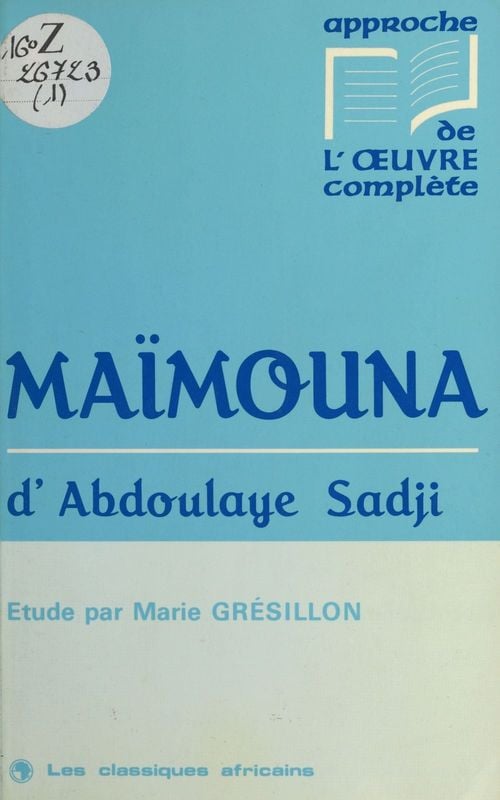 «Maïmouna» d'Abdoulaye Sadji Étude - Cover