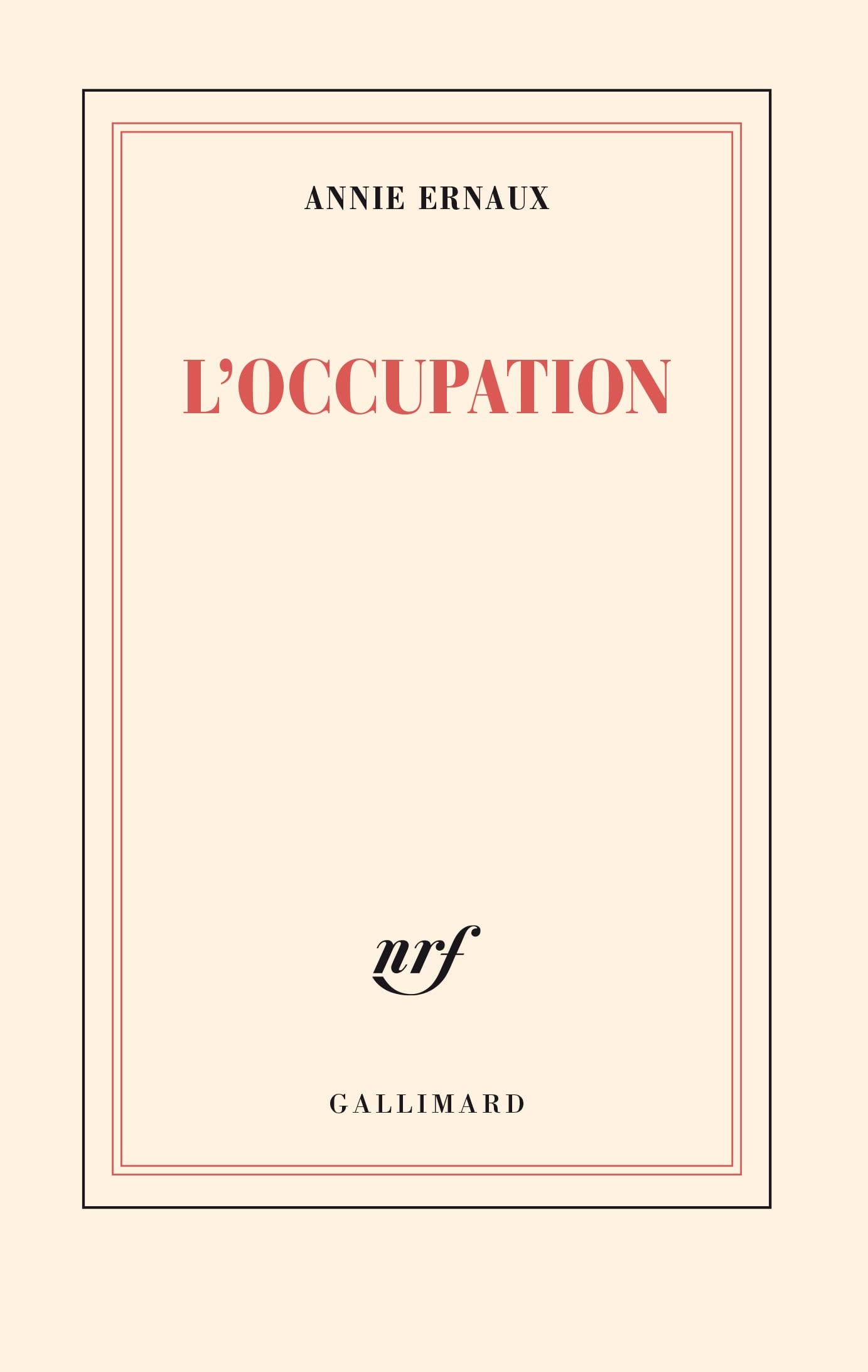 L'occupation - Cover
