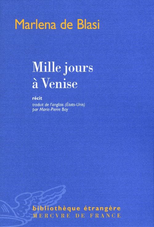 Mille jours à Venise - Cover
