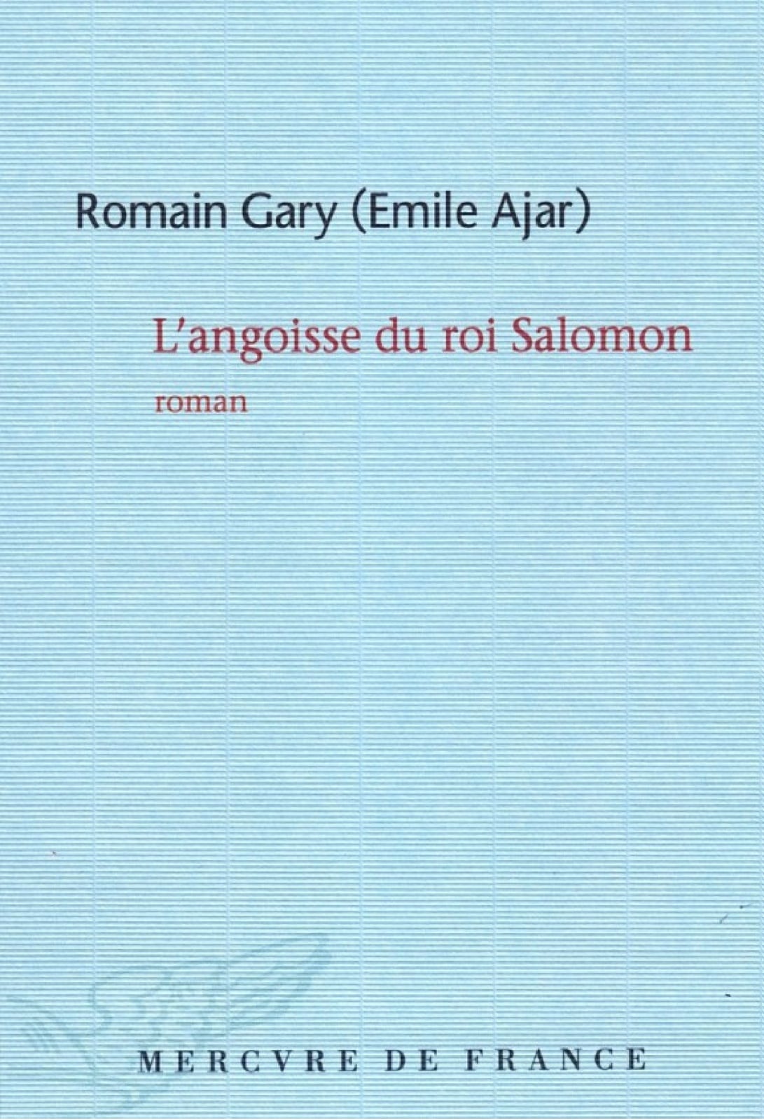 L'angoisse du roi Salomon - Cover