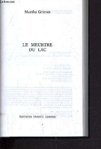 Le meurtre du lac - Cover