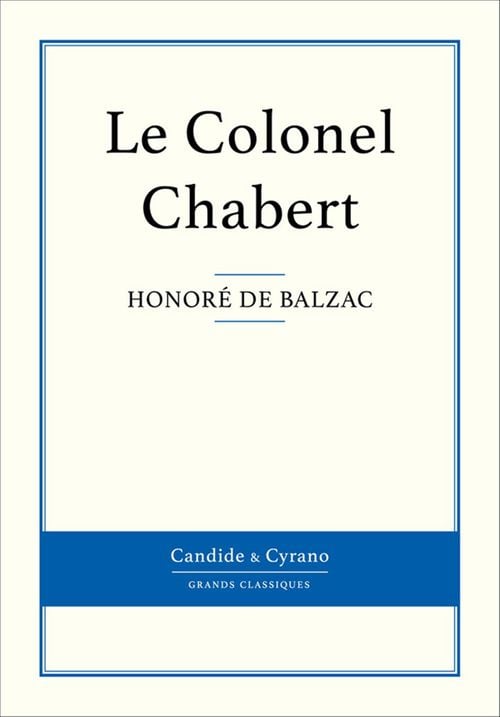 Le Colonel Chabert - Cover