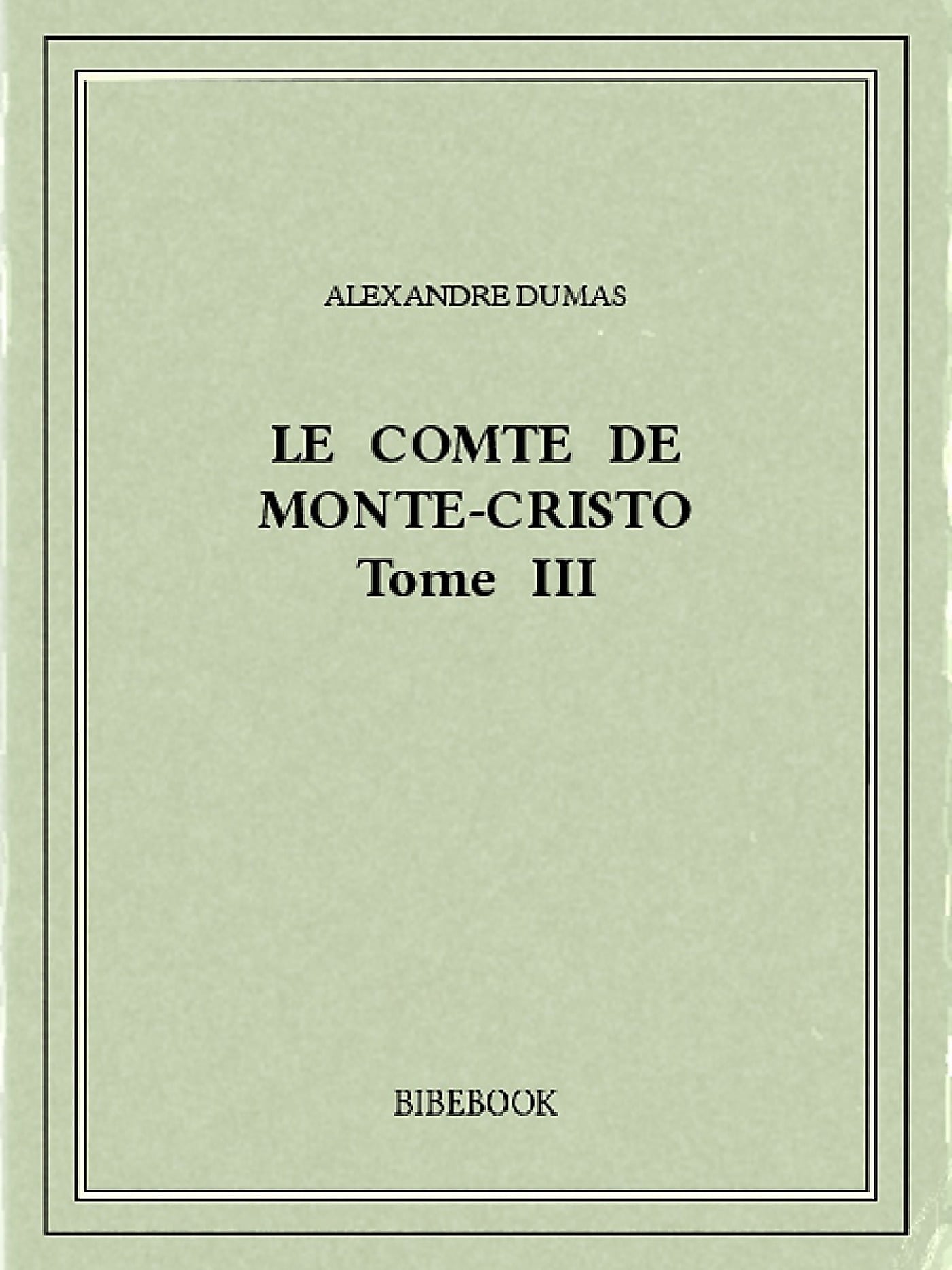 Le comte de Monte-Cristo III - Cover