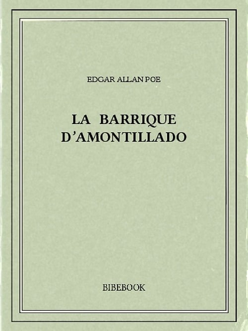 La barrique d'amontillado - Cover