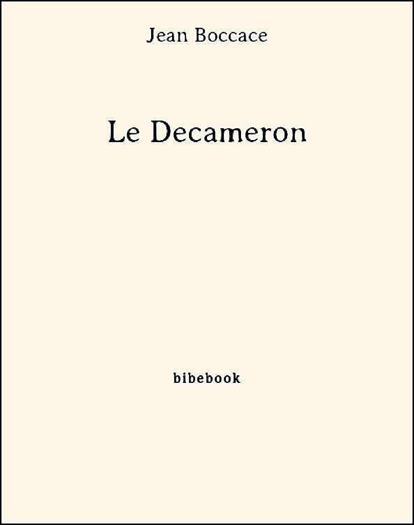 Le Decameron - Cover