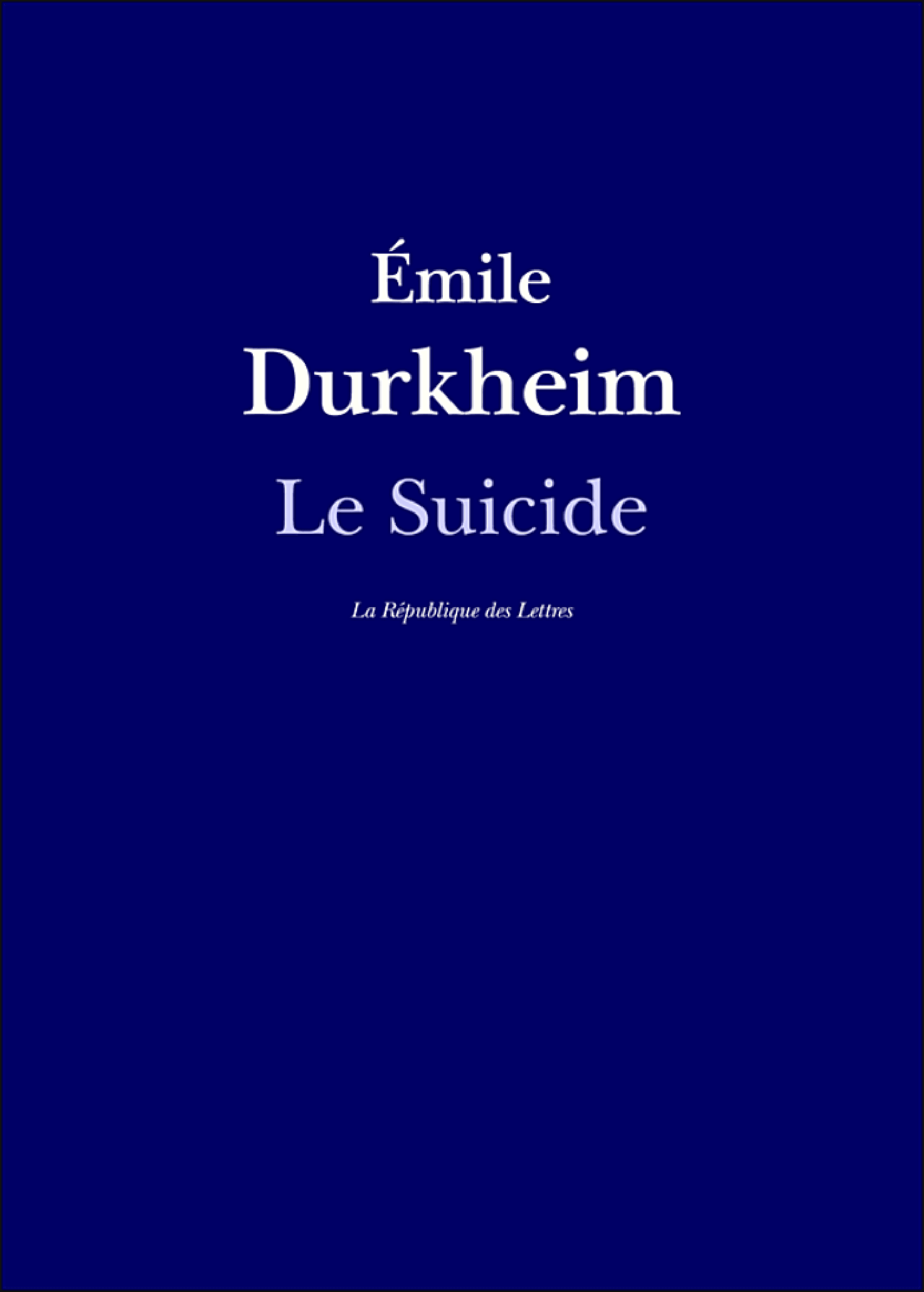Le Suicide - Cover