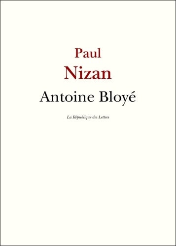 Antoine Bloyé - Cover