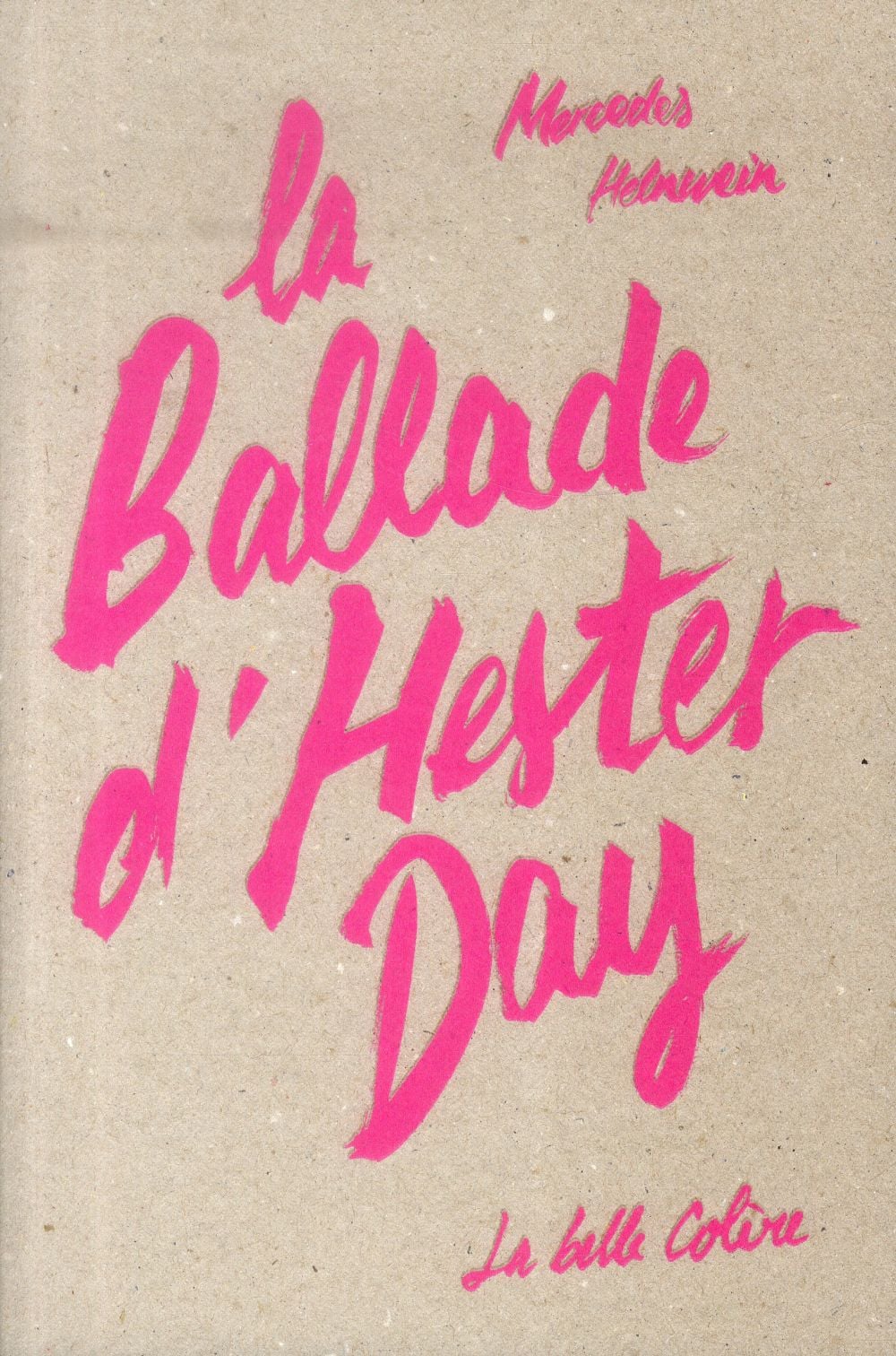 La ballade d'Hester Day - Cover