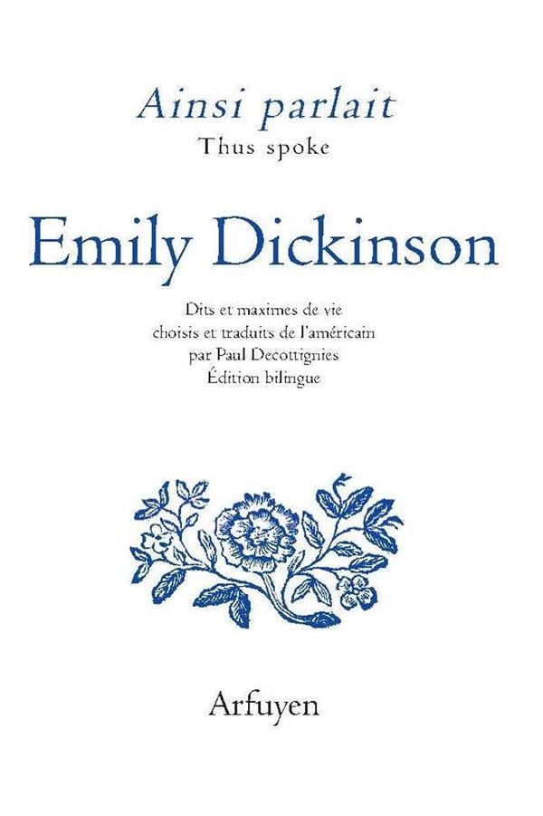 Ainsi parlait Emily Dickinson - Cover