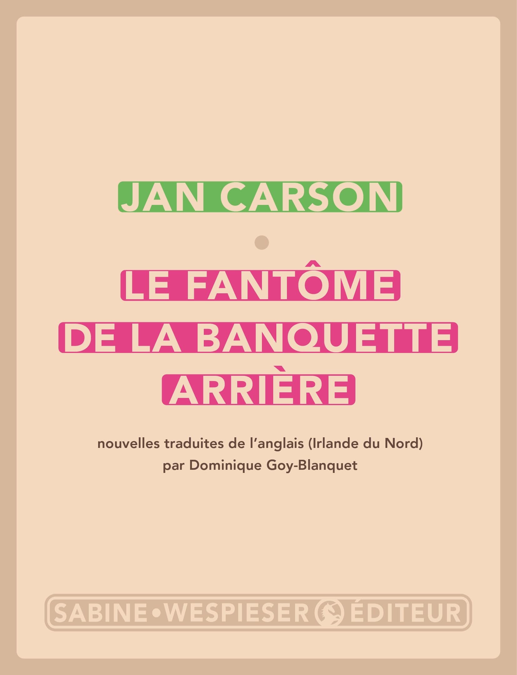 Le fantôme de la banquette arrière - Cover