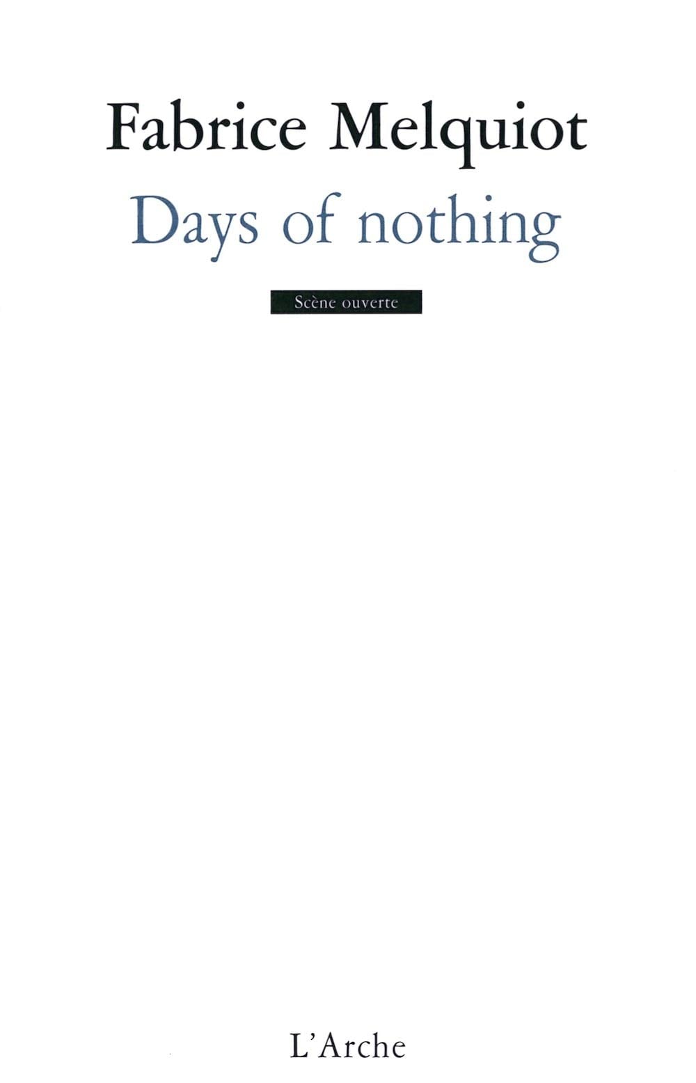 Days of nothing - Cover