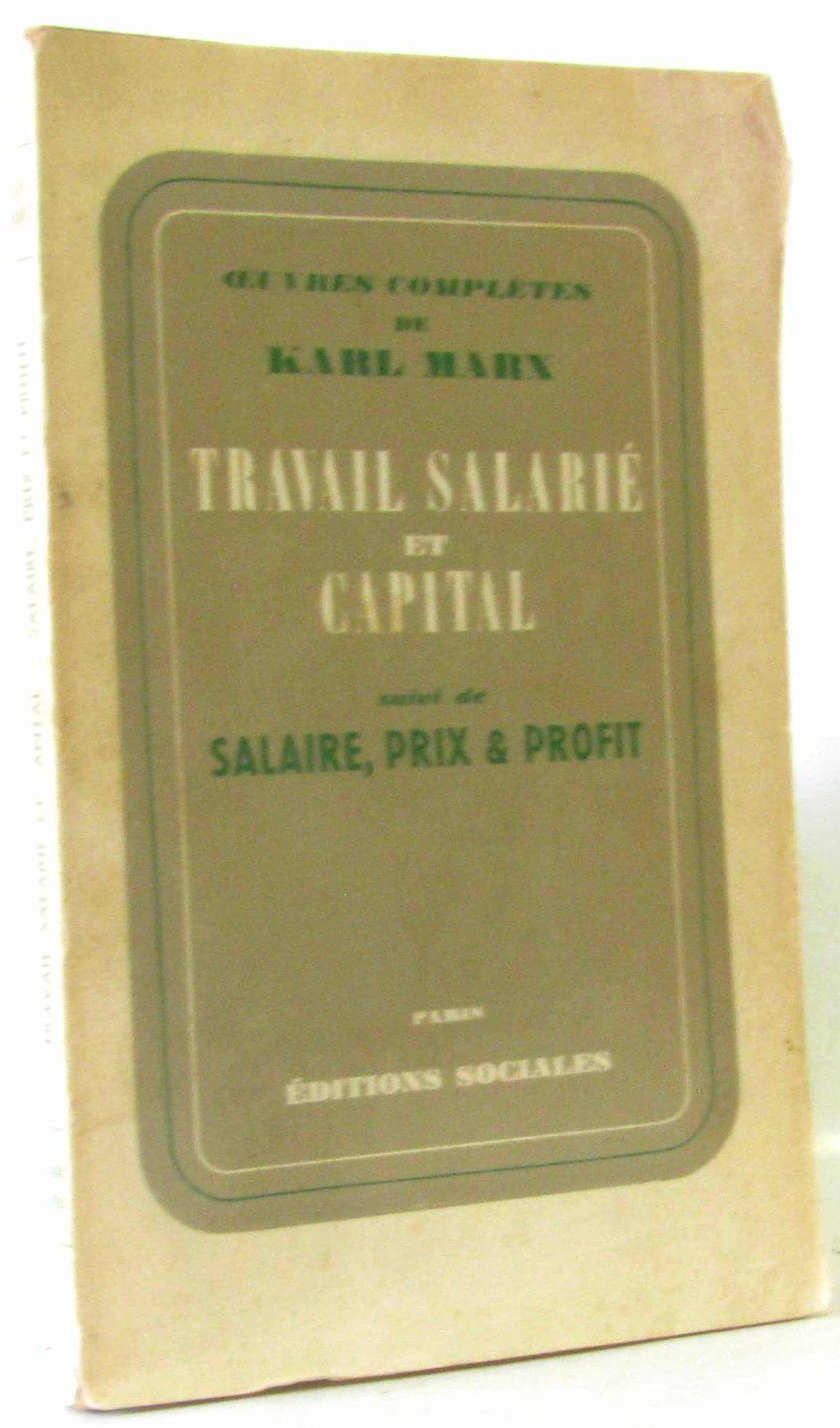 Travail salarié et capital - Cover